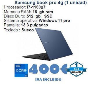 Samsung Book Pro 4G i7 16GB RAM 512GB SSD