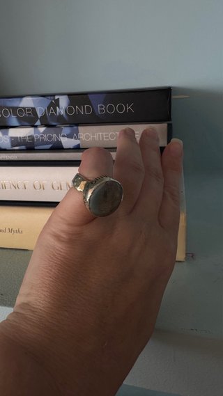 Anillo de plata con moneda única