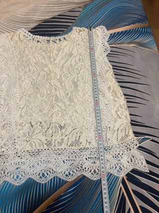 Maglia in pizzo bianca