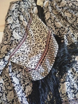 Chaqueta kimono flecos mujer