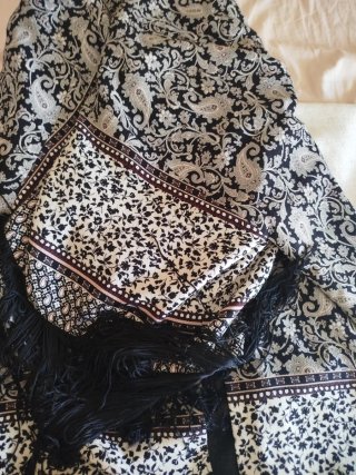 Chaqueta kimono flecos mujer