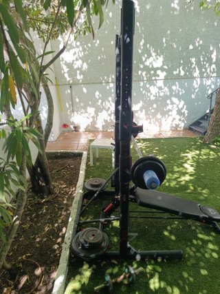 Rack+Banco+barra con discos 120 kg (Madrid)