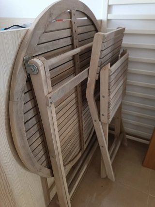 Mesa plegable exterior madera