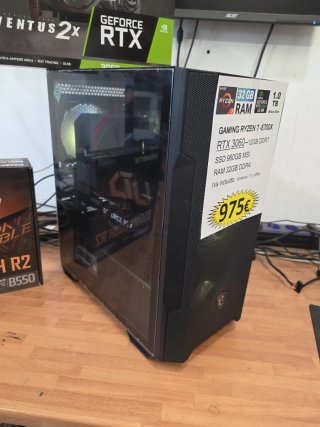 PC Gaming Ryzen 7 5700X RAM 32GB RTX3060-12GB