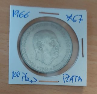 Monedas 100 Pesetas Franco Plata 1966-1970
