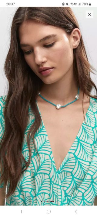 Vestido Mango Talla S. Estampado Hojas