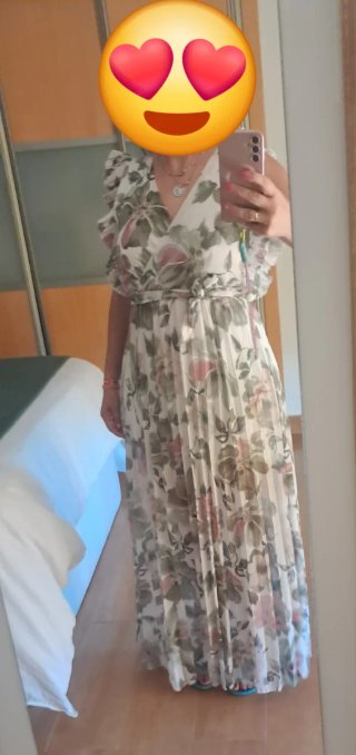 Vestido largo floral verano evento