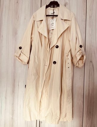 Gabardina Pull&Bear Beige Talla L