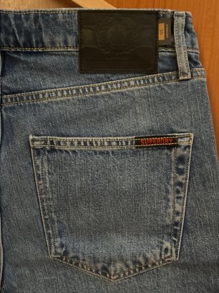 Bermudas vaqueras Superdry azules