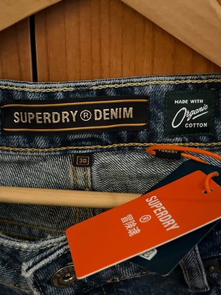Bermudas vaqueras Superdry azules