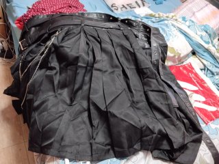 Falda Gótica Polipiel Negra