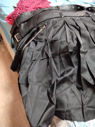 Falda Gótica Polipiel Negra