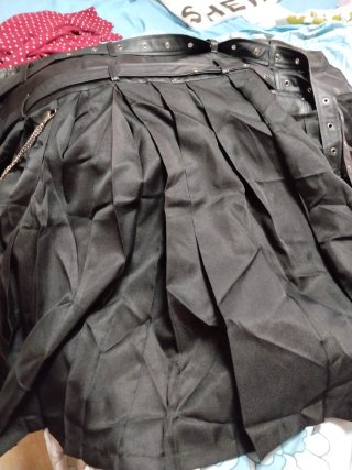 Falda Gótica Polipiel Negra