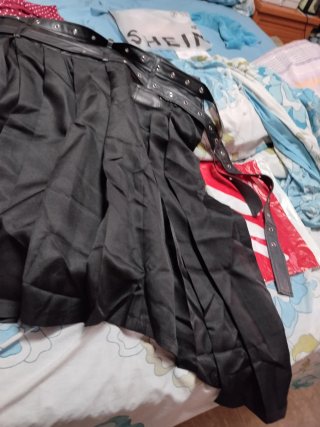 Falda Gótica Polipiel Negra
