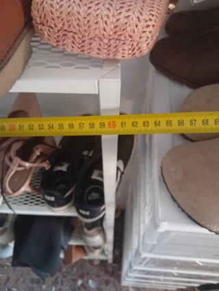 Estantería zapatero metálica blanca