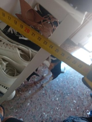Estantería zapatero metálica blanca