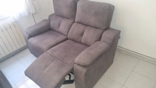 Sofá relax eléctrico 2 plazas gris