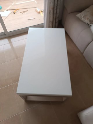 Mesa centro elevable doble altura