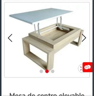 Mesa centro elevable doble altura