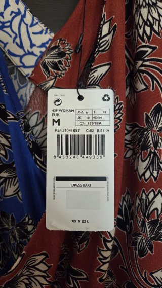 Vestido floral midi Mango talla M