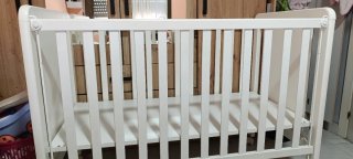 Cuna de bebé blanca 60 x120