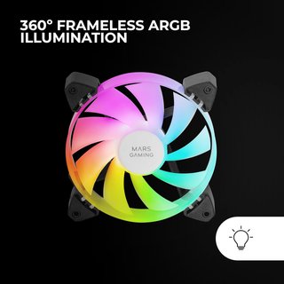 Mars Gaming MF-3A, Kit 3x Ventiladores FDB 120mm