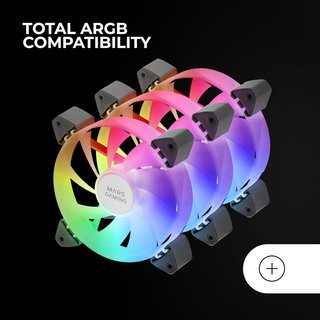 Mars Gaming MF-3A, Kit 3x Ventiladores FDB 120mm