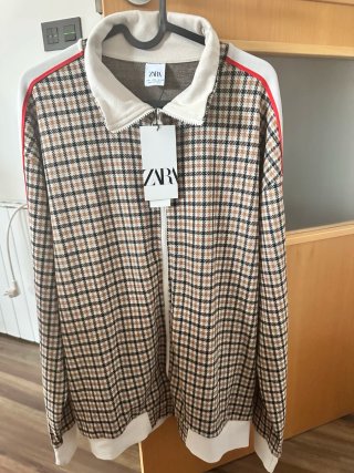 Chaqueta Zara Cuadros Nueva Talla L