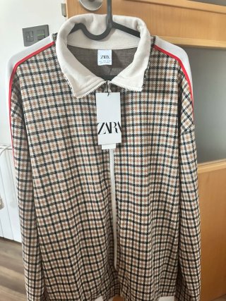 Chaqueta Zara Cuadros Nueva Talla L