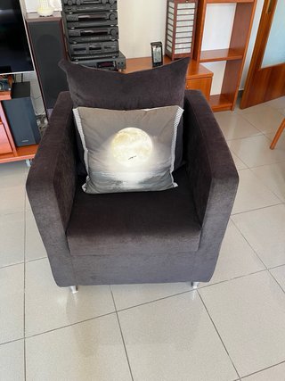 Sillón de terciopelo negro