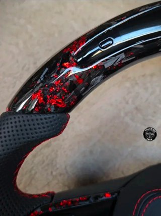 Volante Forjado Rojo LED MK8 + Airbag y Botones