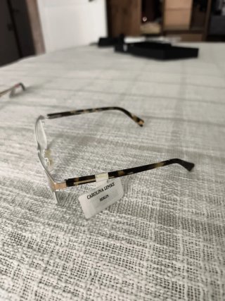 Monturas Gafas Carolina Lemke Blancas y Doradas