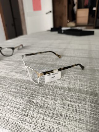 Monturas Gafas Carolina Lemke Blancas y Doradas