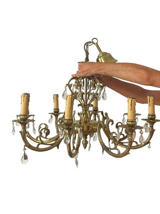 Lámpara Techo Vintage Dorado 63cm
