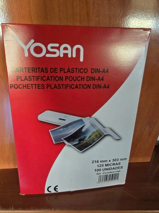 Fundas Plastificar YOSAN DIN-A4 125 micras