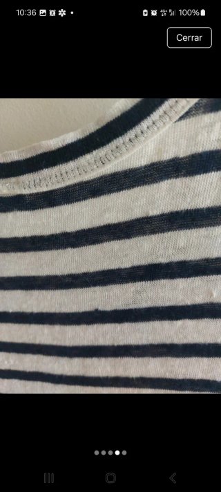Camiseta rayas lino Zara M