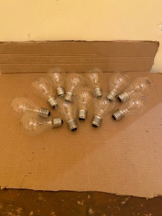 12 Lampadine Trasparenti