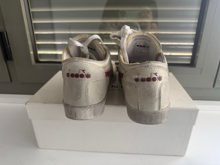 Diadora caña media 100% Piel Blanco Roto T.42 (10)