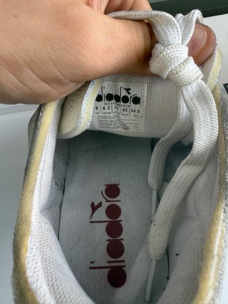 Diadora caña media 100% Piel Blanco Roto T.42 (10)