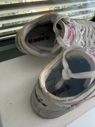 Diadora caña media 100% Piel Blanco Roto T.42 (10)