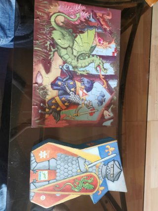Puzzle Djeco Caballero y Dragón 36 piezas