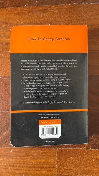 Roget's Thesaurus of English Words and Phrases