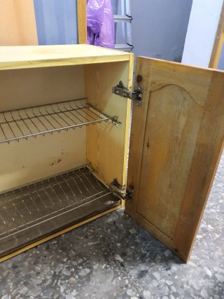 Armario de cocina de madera.