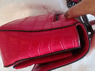 Bolso elegante piel efecto cocodrilo