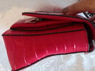 Bolso elegante piel efecto cocodrilo