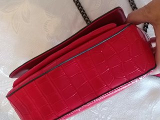 Bolso elegante piel efecto cocodrilo