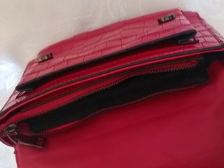 Bolso elegante piel efecto cocodrilo