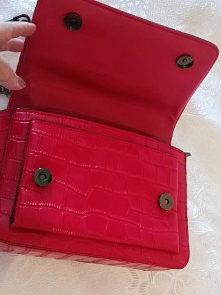 Bolso elegante piel efecto cocodrilo
