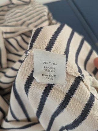 Camiseta J. Crew Rayas Manga Larga Talla XS