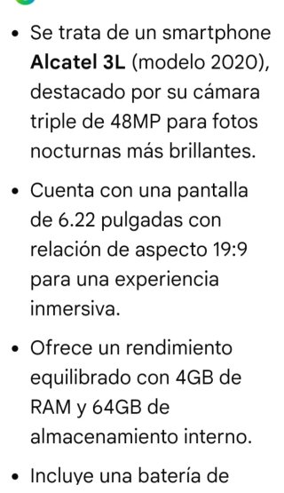 Telefono Mobile Alcatel 3L